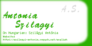 antonia szilagyi business card